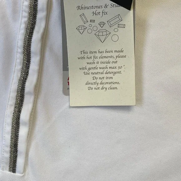 Equiline Women's Short Sleeve Riding Show Shirt - White - L - Picture 3 of 5